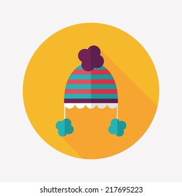 baby hat flat icon with long shadow,eps10