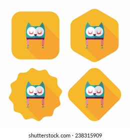 baby hat flat icon with long shadow,eps10