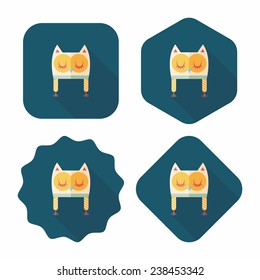 baby hat flat icon with long shadow, eps10