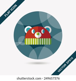 baby hat flat icon with long shadow,eps10