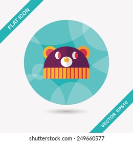 baby hat flat icon with long shadow,eps10