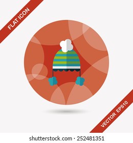 baby hat flat icon with long shadow,eps10