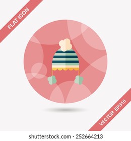 baby hat flat icon with long shadow,eps10