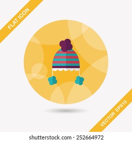 baby hat flat icon with long shadow,eps10