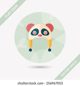 baby hat flat icon with long shadow,eps10