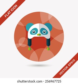 baby hat flat icon with long shadow,eps10