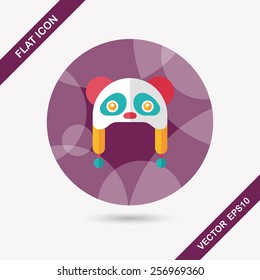 baby hat flat icon with long shadow,eps10
