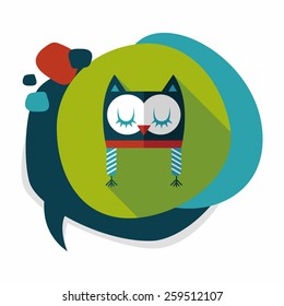 baby hat flat icon with long shadow,eps10