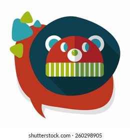 baby hat flat icon with long shadow,eps10