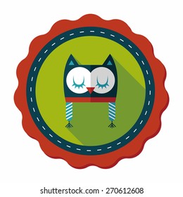 baby hat flat icon with long shadow,eps10