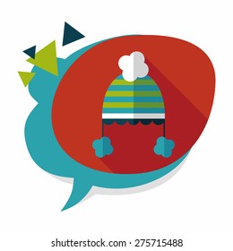 baby hat flat icon with long shadow,eps10