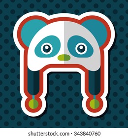 baby hat flat icon with long shadow,eps10