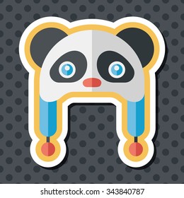 baby hat flat icon with long shadow,eps10