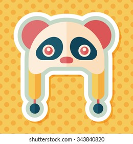 baby hat flat icon with long shadow,eps10