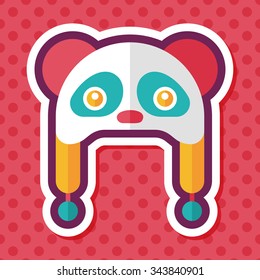 baby hat flat icon with long shadow,eps10