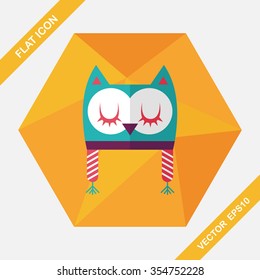 baby hat flat icon with long shadow,eps10