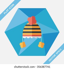 baby hat flat icon with long shadow,eps10