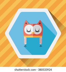 baby hat flat icon with long shadow,eps10