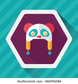 baby hat flat icon with long shadow,eps10