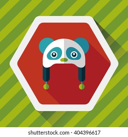 baby hat flat icon with long shadow,eps10