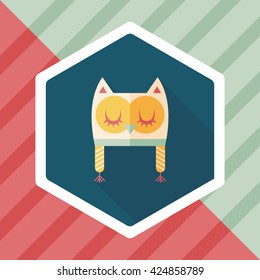 baby hat flat icon with long shadow,eps10
