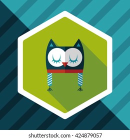 baby hat flat icon with long shadow,eps10