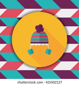 baby hat flat icon with long shadow,eps10