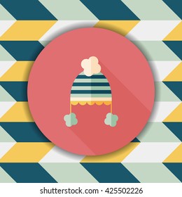 baby hat flat icon with long shadow,eps10