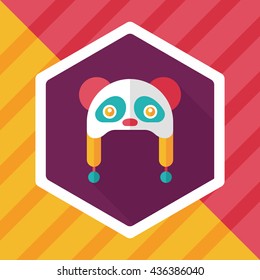 baby hat flat icon with long shadow,eps10