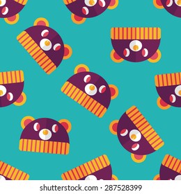 baby hat flat icon,eps10 seamless pattern background