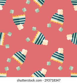 baby hat flat icon,eps10 seamless pattern background