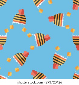 baby hat flat icon,eps10 seamless pattern background