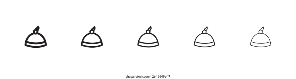 Baby hat icon black and white vector sign