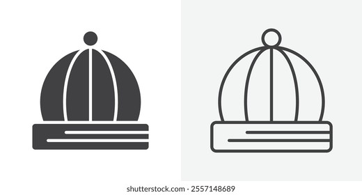 Baby hat icon. outlined vector style.