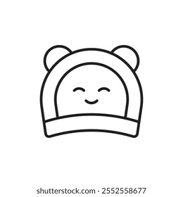 Icono de sombrero de bebé Simple contorno delgado