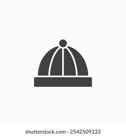 Baby hat icon in solid style.