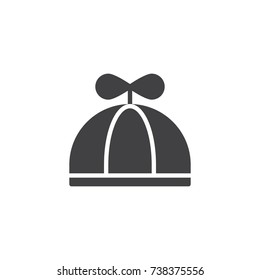 Baby hat icon vector, filled flat sign, solid pictogram isolated on white. Symbol, logo illustration.