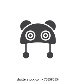 Baby hat icon vector, filled flat sign, solid pictogram isolated on white. Symbol, logo illustration.
