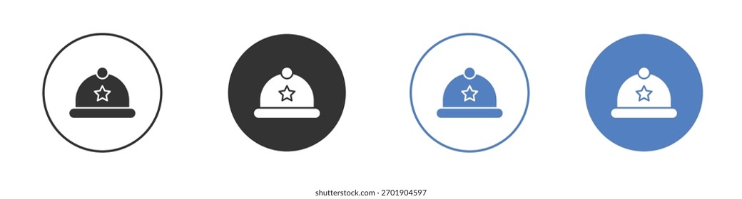 Vetor de ícone de chapéu de bebê. Design de ilustração do modelo de logotipo
