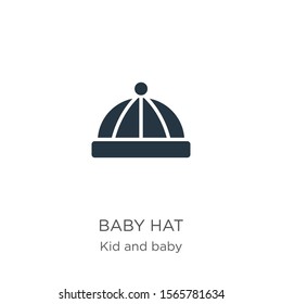 Baby hat icon vector. Trendy flat baby hat icon from kid and baby collection isolated on white background. Vector illustration can be used for web and mobile graphic design, logo, eps10