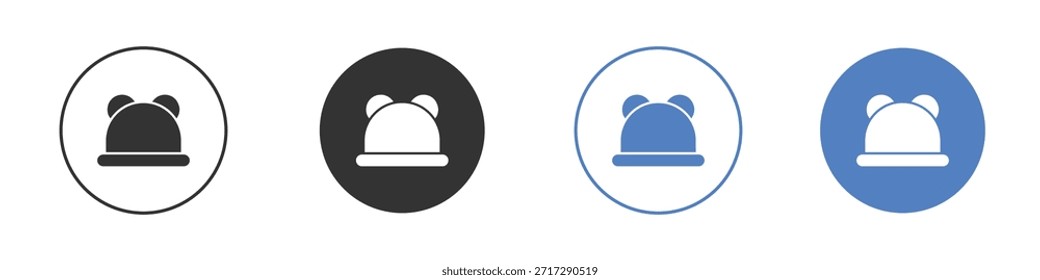 Icono del sombrero del bebé para el Diseño web. pixel iconos planos perfectos