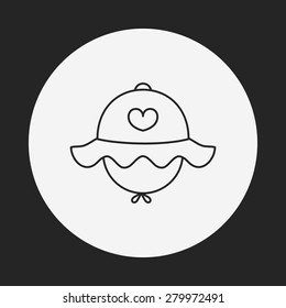 baby hat line icon