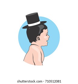 baby with hat vector