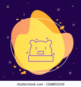 baby, hat, vector, icon. Illustration isolated vector sign symbol - Baby and baby toys outline vector icon