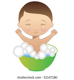 Baby hates want shower