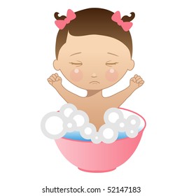 Baby hates want shower