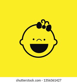 baby head icon vector
