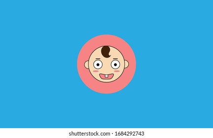 Baby head icon vector illustration