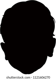 a baby head silhouette vector