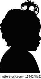 a baby head silhouette vector